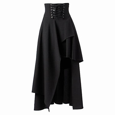 Street Wave Asymmetric Lace Up Skirt With Adjustable Waist For Elegant Women Modern Streetwear