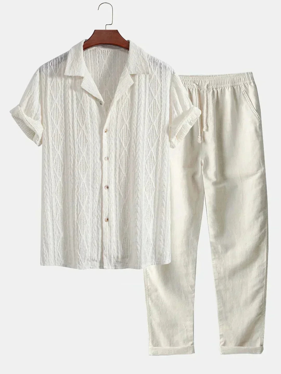 Linen Shirt And Pants Set Urmino Ariano For Men Breathable Casual Comfort Ideal Summer Resort Wear