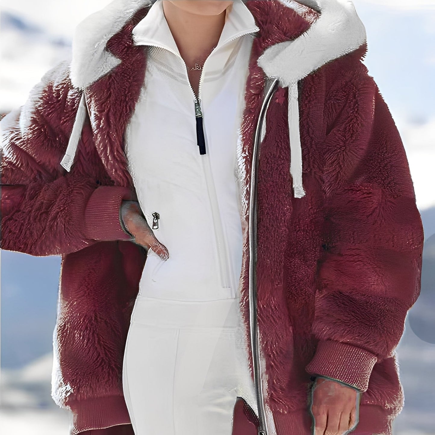Street-wave Womens Cozy Cotton Hoodie Jacket With Hood Warm Relaxed Fit Versatile Style