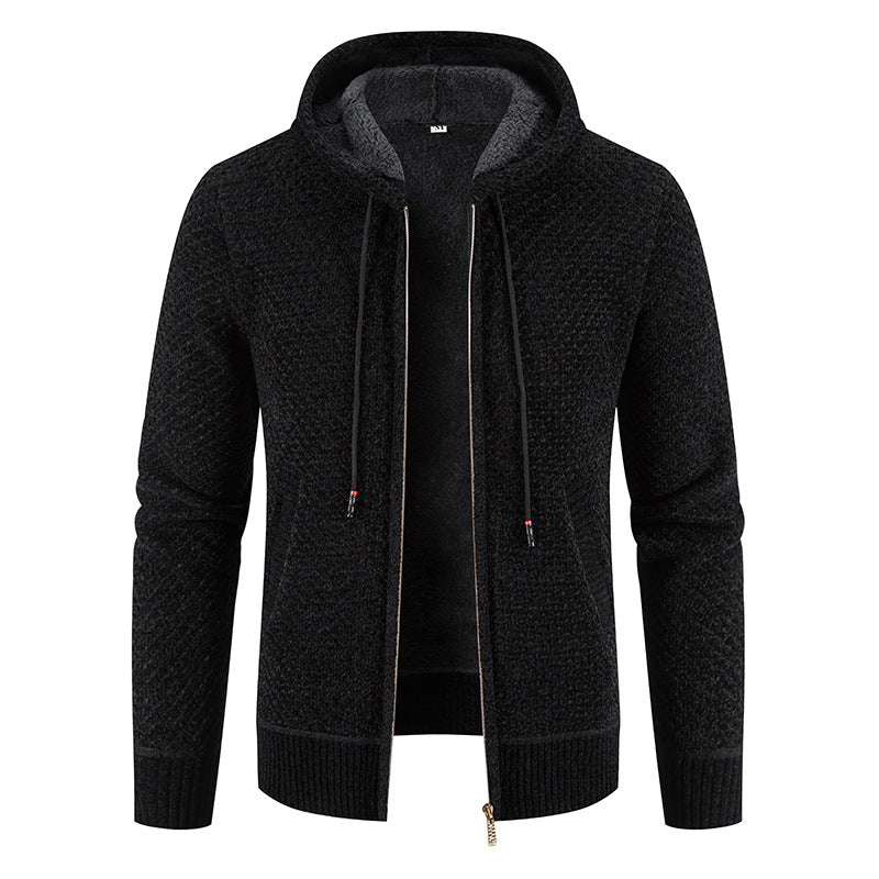 Street-Wave Hooded Cardigan For Men Soft Touch Knit Timeless Warmth Premium Comfort