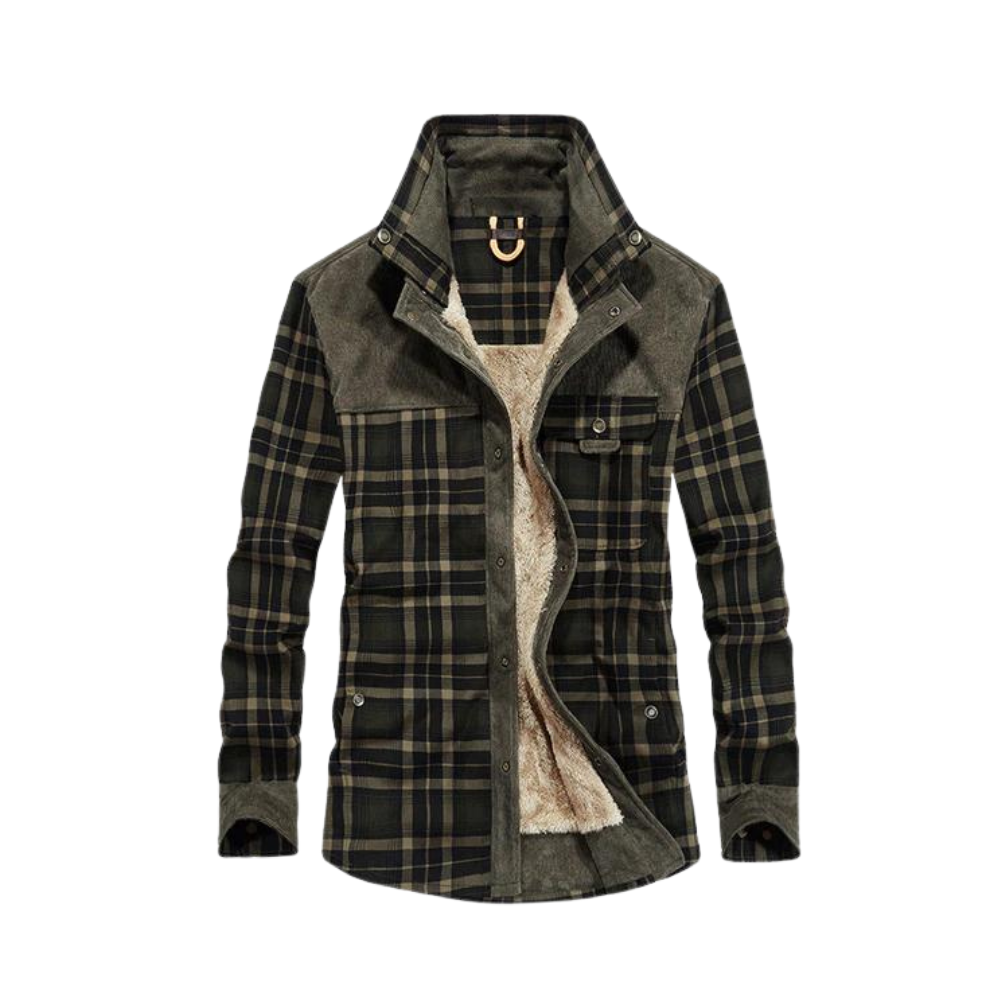 Street Wave Flannel Jacket For Men With Cozy Sherpa Lining For Warmth And Adventure
