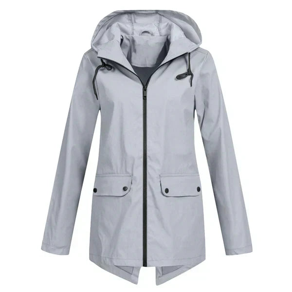Street-wave Hooded Rain Jacket For Women Lightweight Breathable Waterproof Coat For Work And Leisure