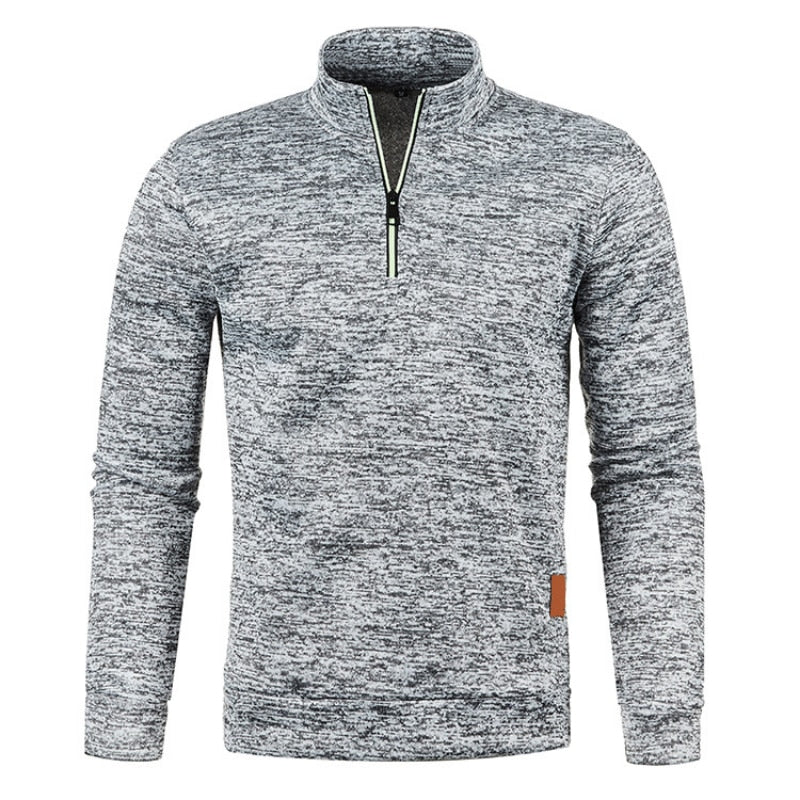 Street-wave Half Zip Pullover For Men Soft Comfort Elegance
