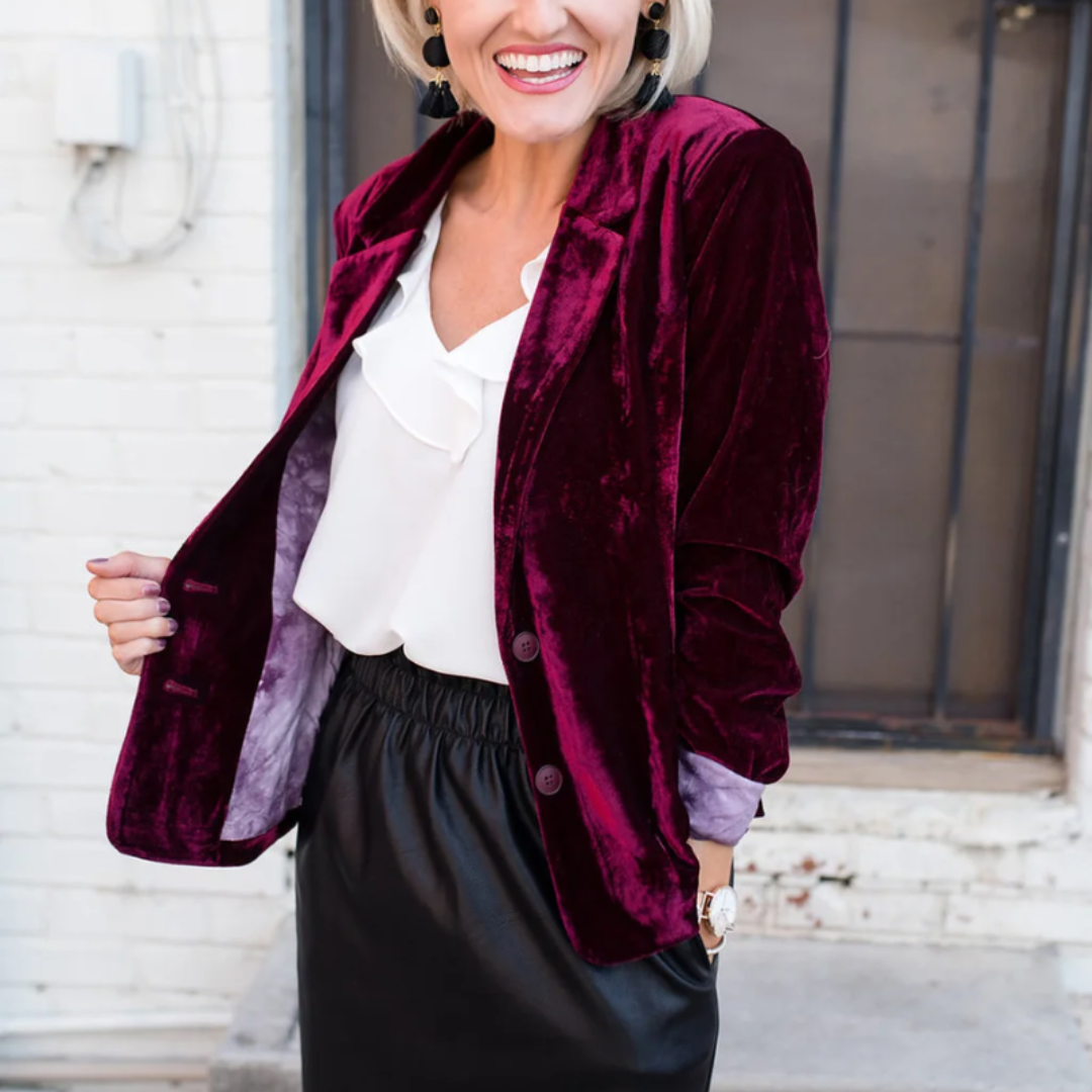 Street-wave Modern Warm Blazer For Women Winter With Insulated Lining And Timeless Style