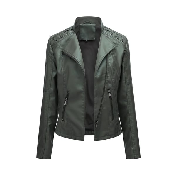 Street-wave Women's Leather Biker Jacket Premium Comfort Fit Durable Zippers Chic Casual