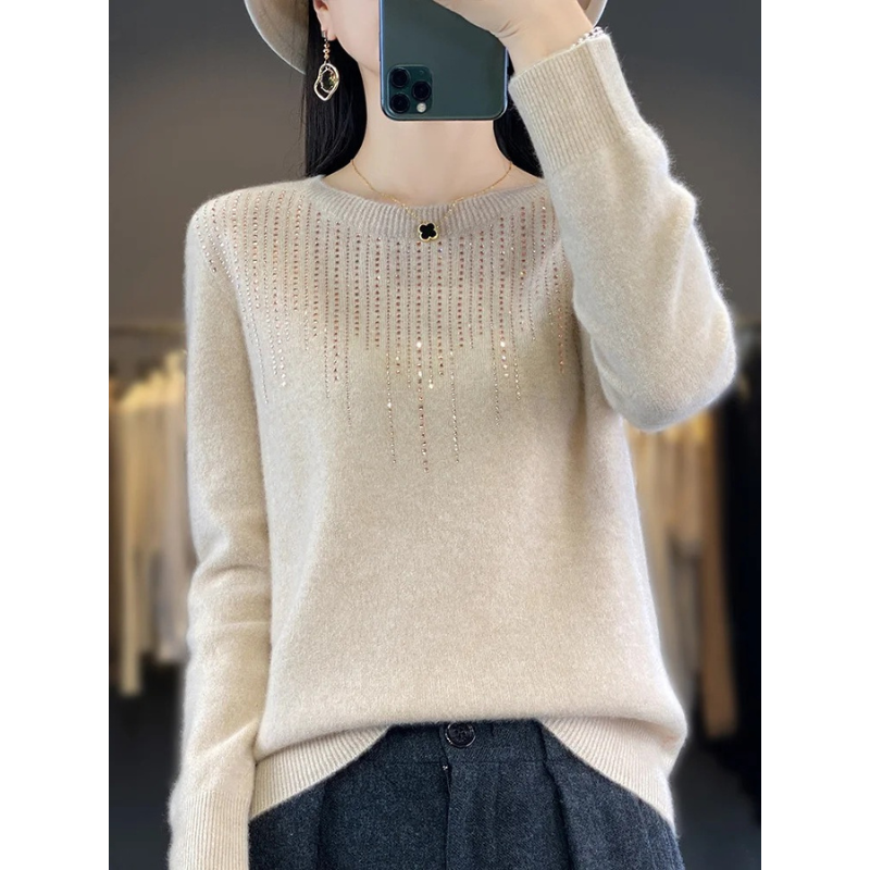 Street-wave Glitter Knit Sweater for Women Luxurious Cozy Glam With Sparkling Details