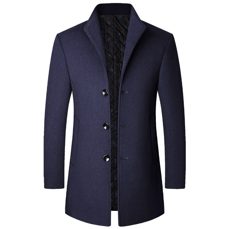 Street-Wave Men's Elegant Long Wool Coat for Timeless Style and Warmth, Premium Quality