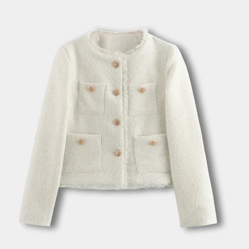 Streetwave Estelle Tailored Tweed Jacket For Women With Pockets Transitional Season Chic