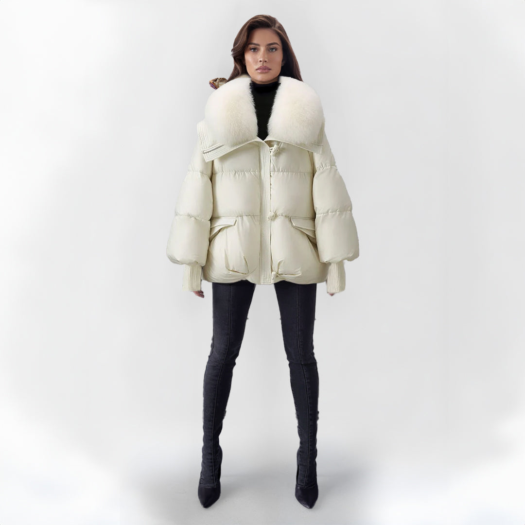 Street-wave Puffer Jacket With Luxe Faux Fur Collar Women
