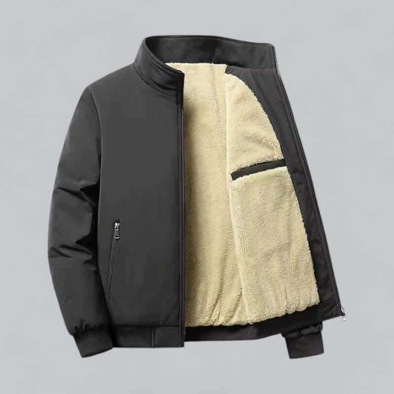 Street-Wave Men's Water-Repellent Fleece Winter Jacket With Warm Lining, Cozy Outdoor Coat