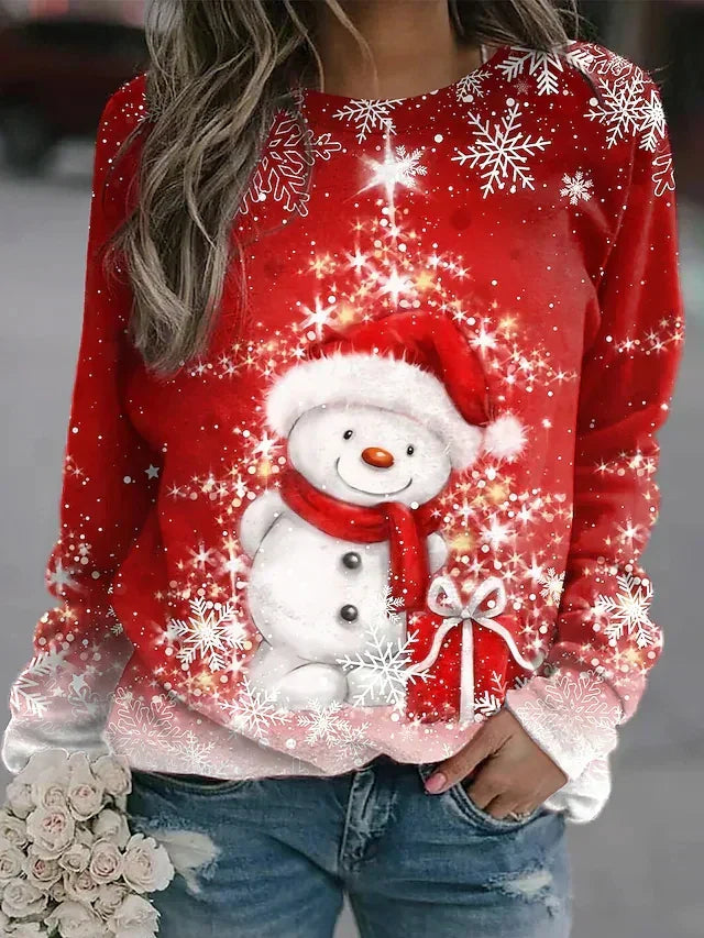 Street-wave Raya Soft Christmas Sweater For Women, Cozy Breathable Festive Knit Top