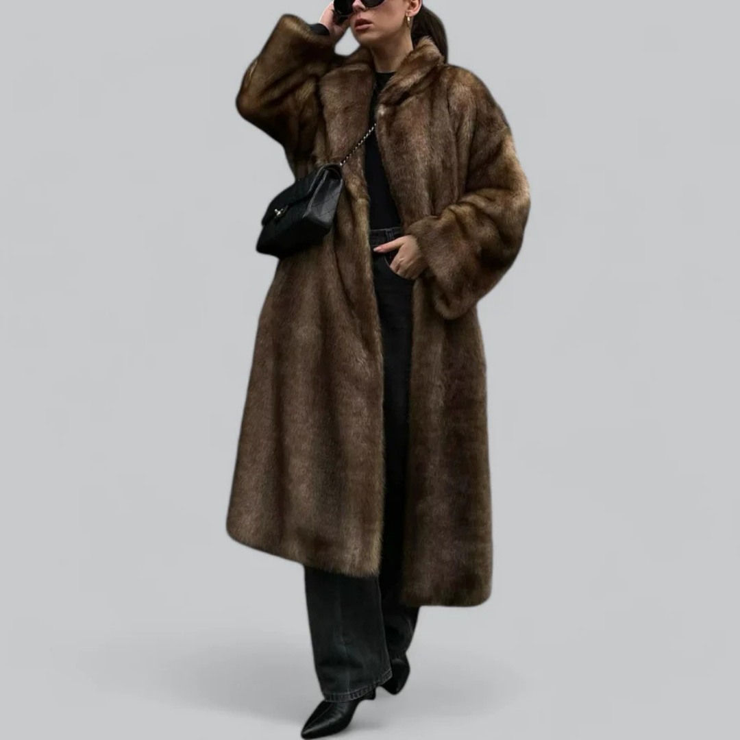 Streetwave Long Winter Trench Coat For Women Warmth Cozy Insulation Elegant Comfort