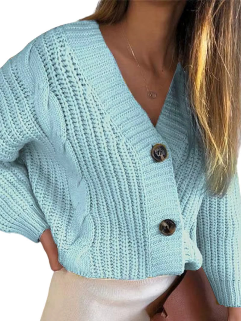 Street Wave Cable Knit Cardigan Oversized Cozy Warmth for Women with Bold Cable Pattern