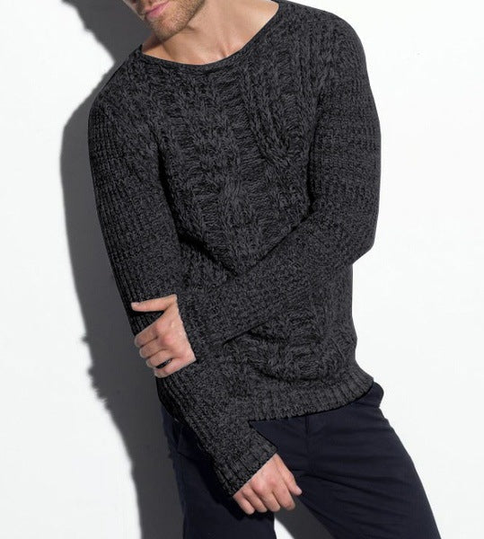 Mens Chunky Cable Knit Sweater Street-Wave Premium Wool For Stylish Men Warm Cozy