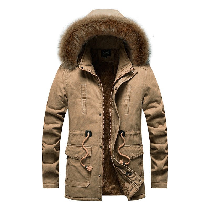 Men's Parka Jacket With Detachable Hood And Soft Lining For Urban Style Street-wave