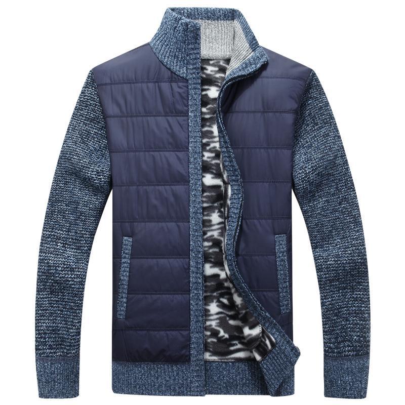 Street Wave Mens Knit Sleeve Quilted Jacket For Modern Style And Warmth Lightweight Insulation