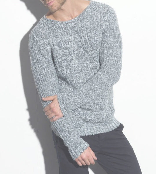 Mens Chunky Cable Knit Sweater Street-Wave Premium Wool For Stylish Men Warm Cozy