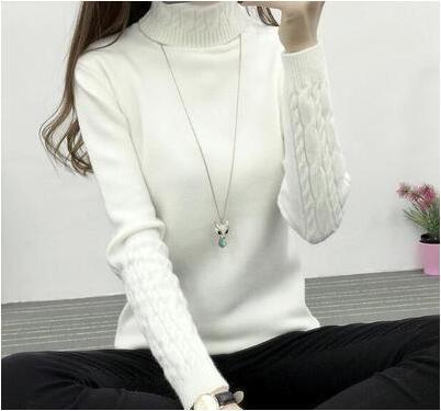 Streetwave Womens Fine Knit Sweater With High Collar And Cable Knit Pattern Elegant Cozy Wardrobe Essential