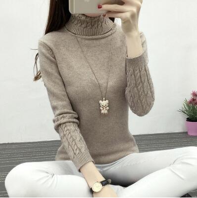 Streetwave Womens Fine Knit Sweater With High Collar And Cable Knit Pattern Elegant Cozy Wardrobe Essential