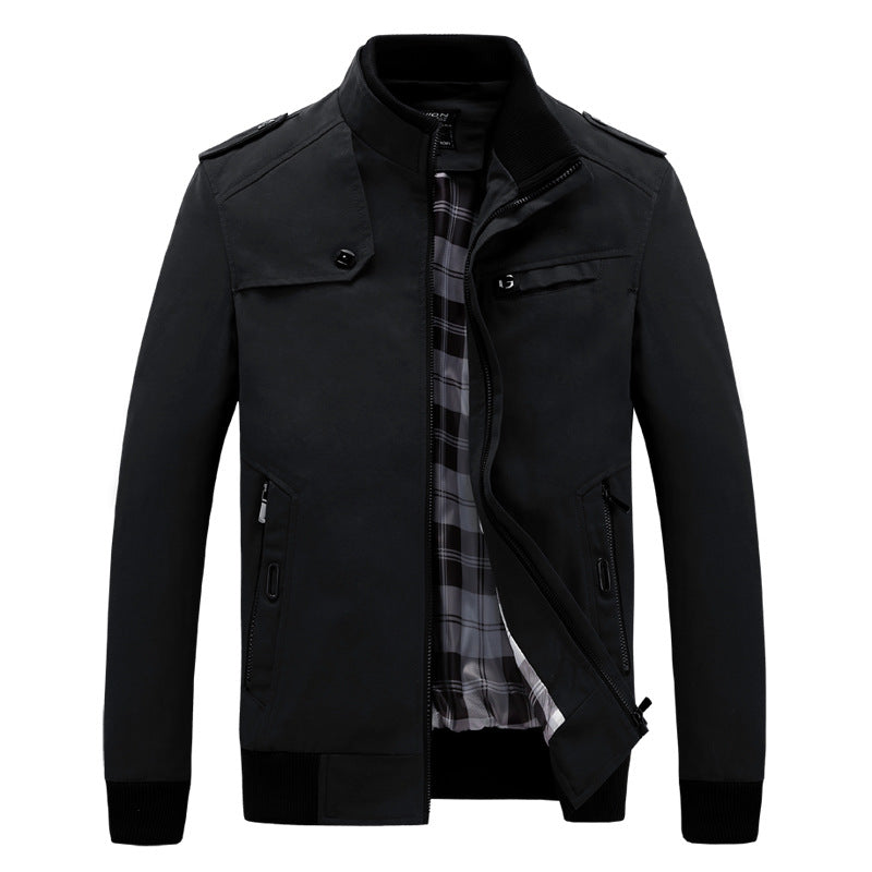 Men's Biker Style Casual Jacket Street-wave Versatile Urban Wear for Style-Savvy Men
