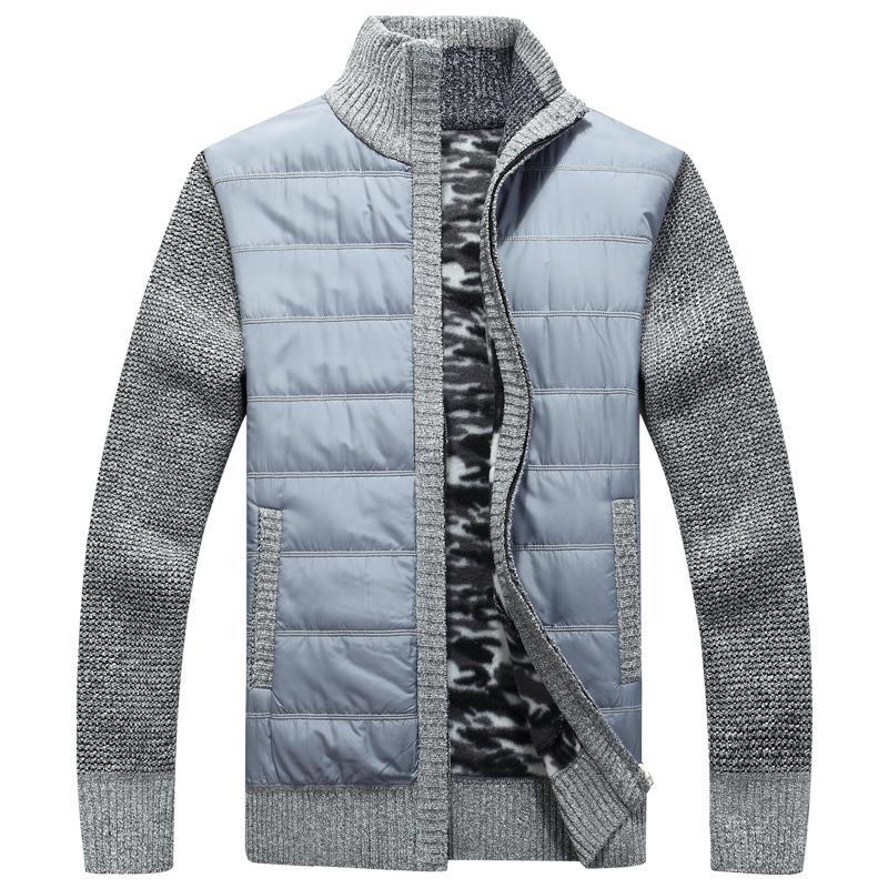 Street Wave Mens Knit Sleeve Quilted Jacket For Modern Style And Warmth Lightweight Insulation