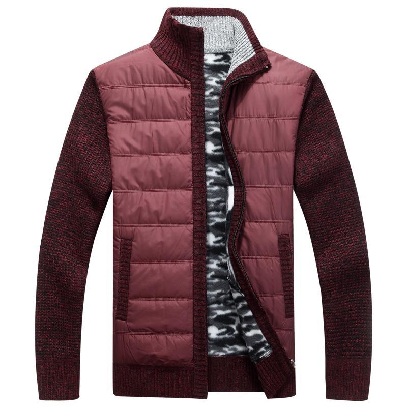 Street Wave Mens Knit Sleeve Quilted Jacket For Modern Style And Warmth Lightweight Insulation