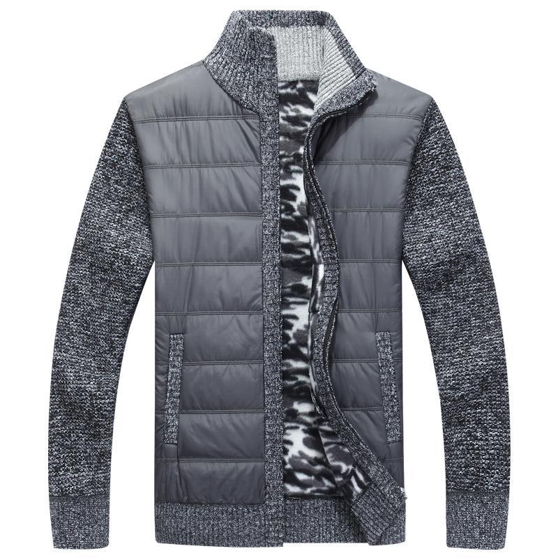 Street Wave Mens Knit Sleeve Quilted Jacket For Modern Style And Warmth Lightweight Insulation