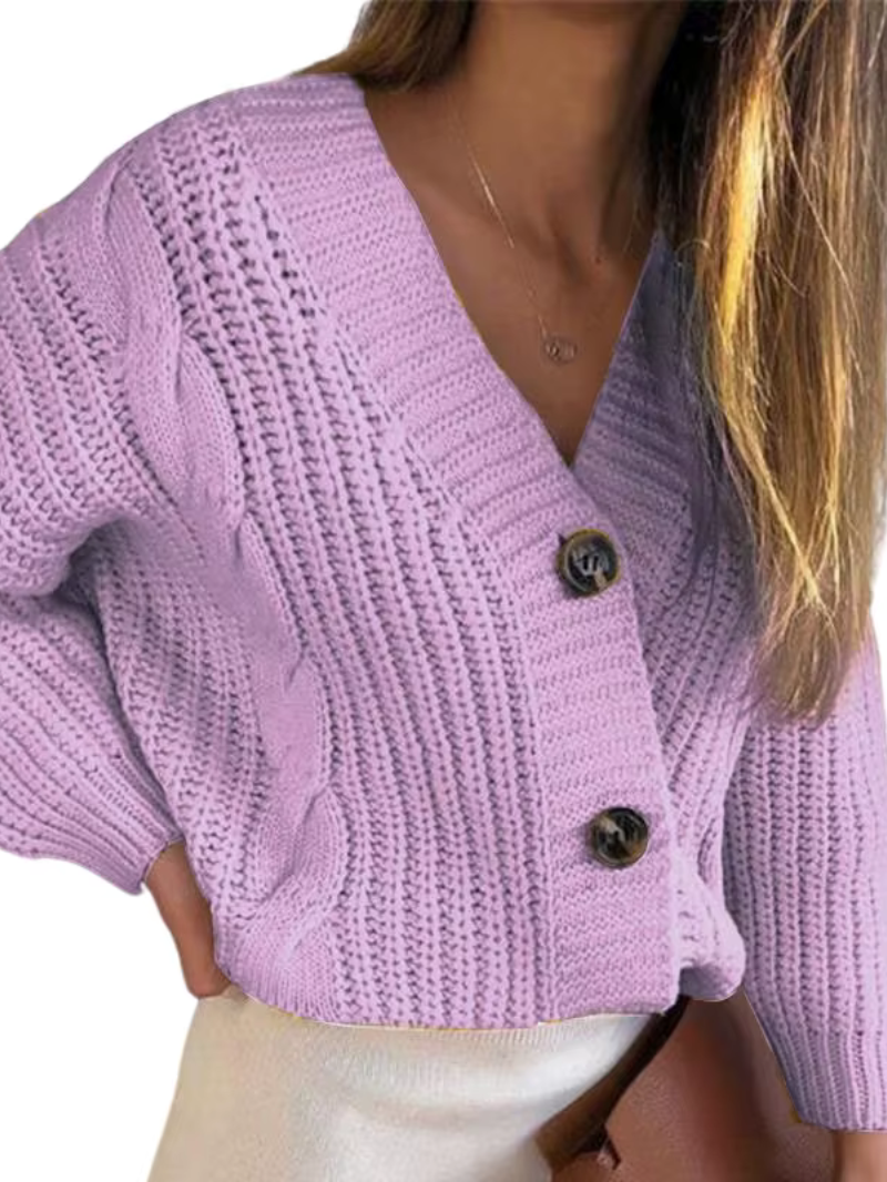 Street Wave Cable Knit Cardigan Oversized Cozy Warmth for Women with Bold Cable Pattern