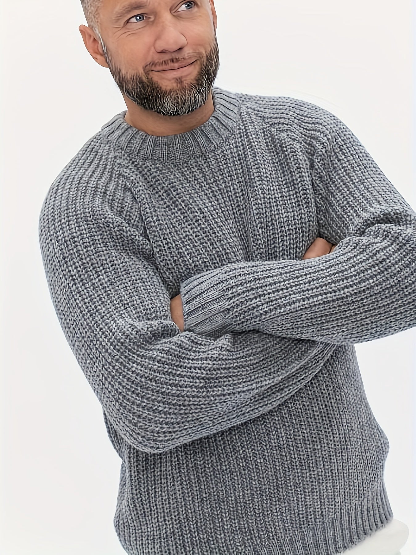 Street-wave Knit Pullover For Men Classic Design Acrylic Warmth And Everyday Comfort