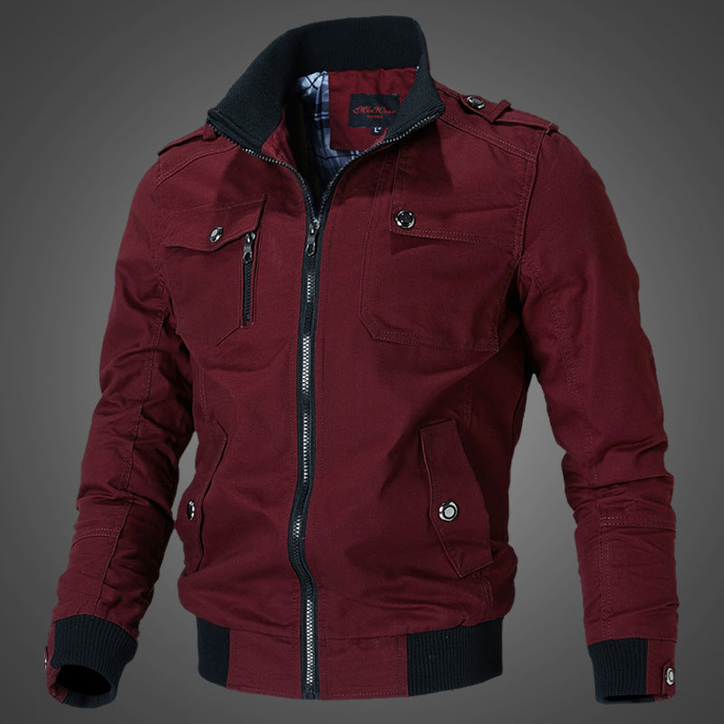 Street-Wave Mens Transitional Jacket Windproof With Light Rain Protection For Everyday Wear