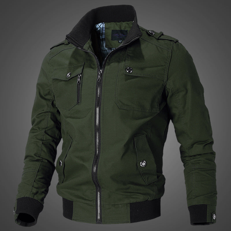 Street-Wave Mens Transitional Jacket Windproof With Light Rain Protection For Everyday Wear