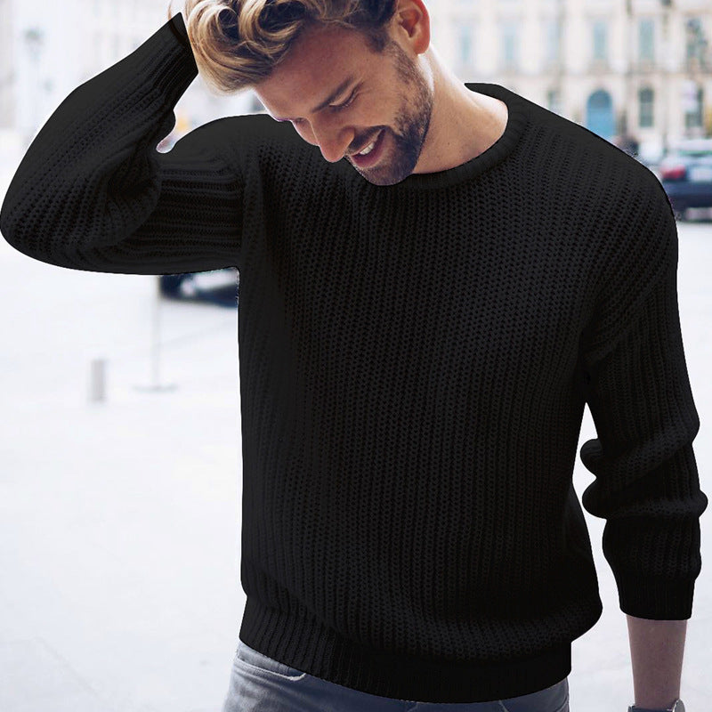 Street Wave Mens Airy Knit Sweater Relaxed Casual Pullover With Breathable Structure