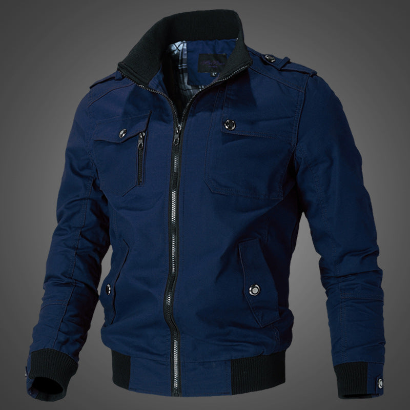 Street-Wave Mens Transitional Jacket Windproof With Light Rain Protection For Everyday Wear