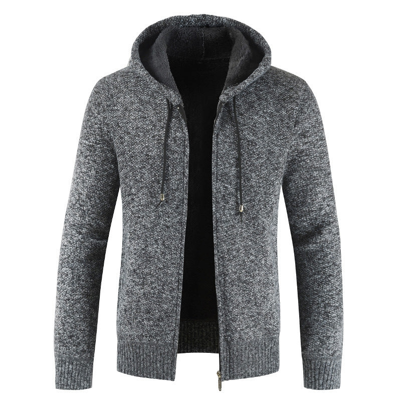 Mens Hooded Cardigan Streetwave With Soft Fleece Lining For Everyday Warmth And Style