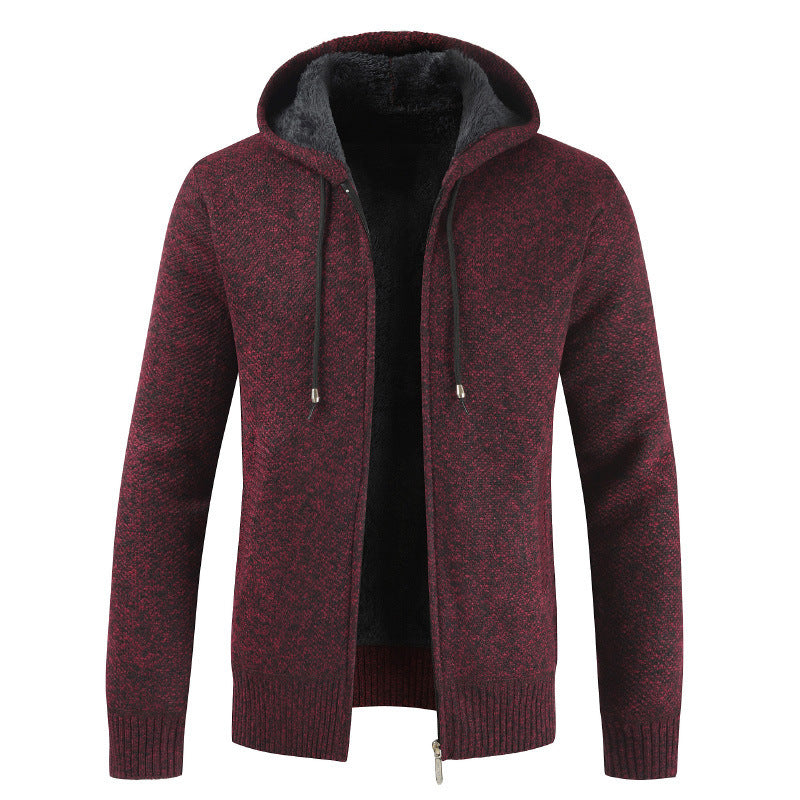 Mens Hooded Cardigan Streetwave With Soft Fleece Lining For Everyday Warmth And Style