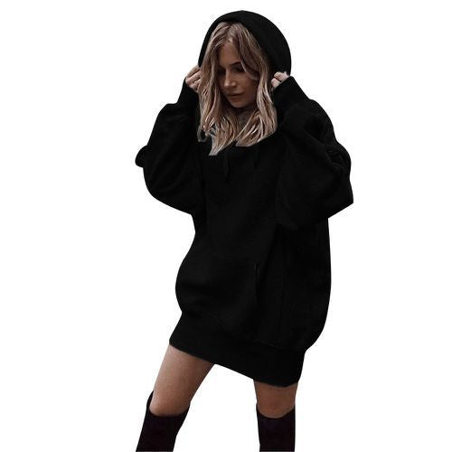Street Wave Womens Oversized Hoodie Dress For Cozy Comfort And Modern Street Style