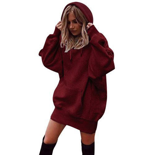 Street Wave Womens Oversized Hoodie Dress For Cozy Comfort And Modern Street Style