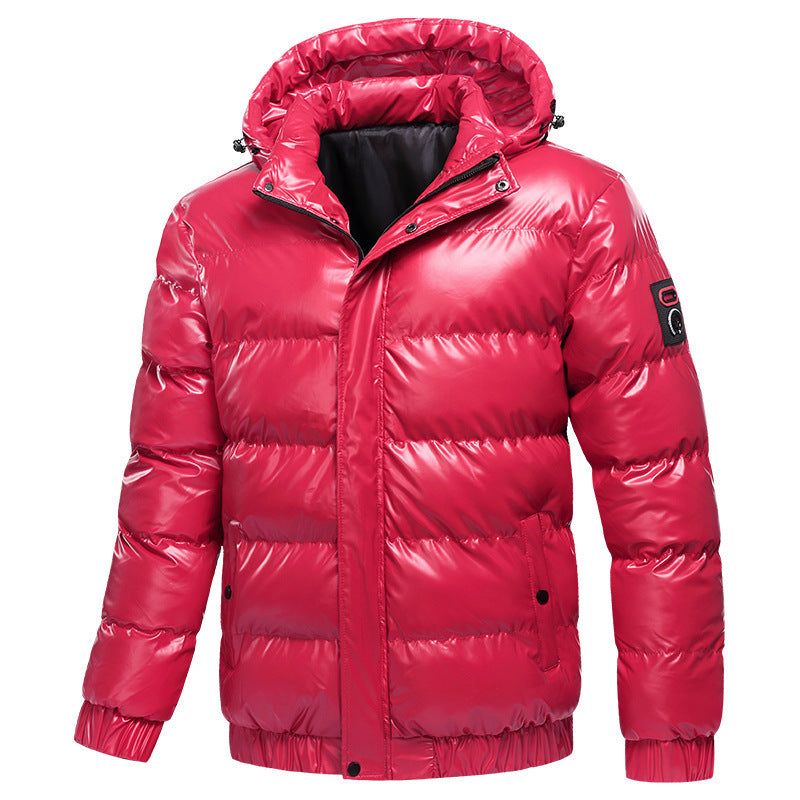 Street-wave Quilted Jacket For Men With Shimmering Finish Warmth And Bold Confidence