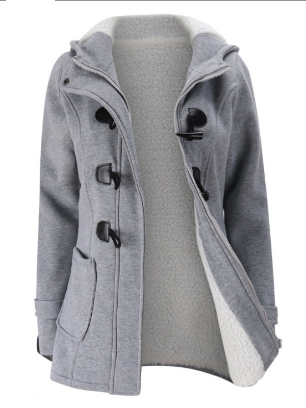 Street-wave Red Duffle Coat With Sherpa Lining Warmth And Cozy Feel Unisex Fashion