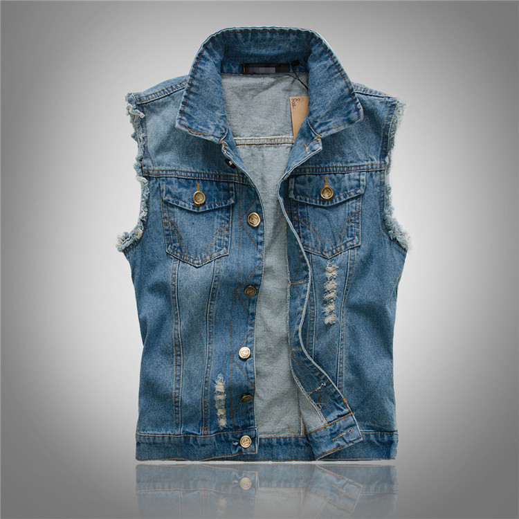 Street-Wave Josiah Denim Vest Vintage Edge Layering Essential For Women