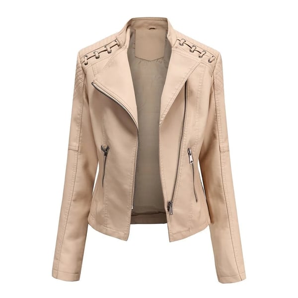 Street-wave Women's Leather Biker Jacket Premium Comfort Fit Durable Zippers Chic Casual