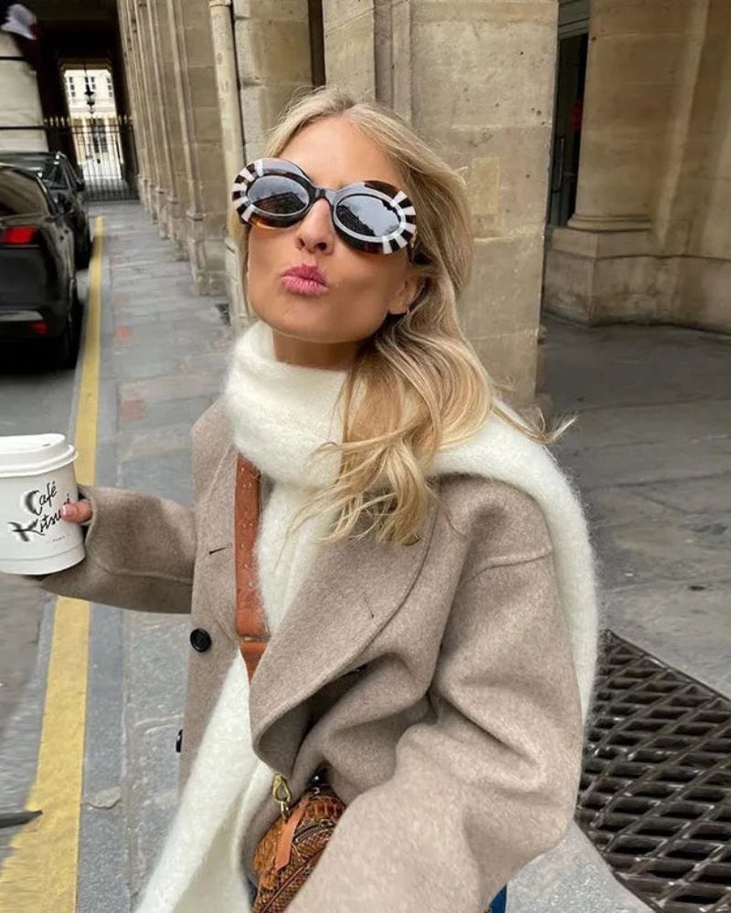 Street-wave Oversized Jacket For Women Soft Cozy Minimalist Coat With Double Lining