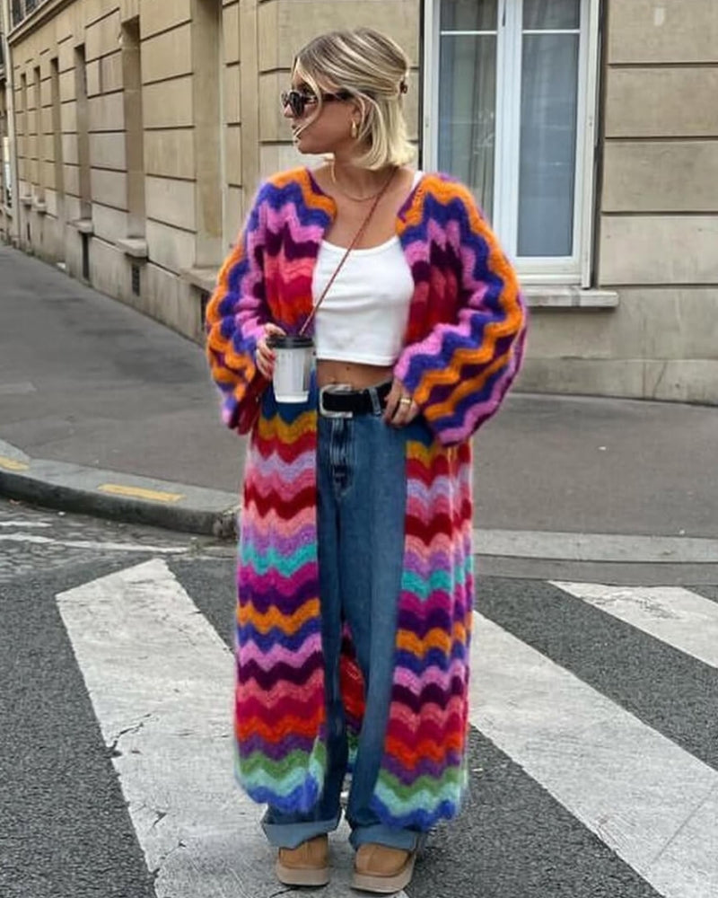 Street-Wave Elegant Colorful Cardigan For Women