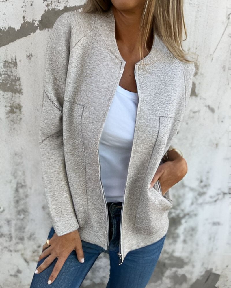Streetwave Zip Up Bomber Jacket For Women Warm Cozy Streetwear Chic Premium Comfort