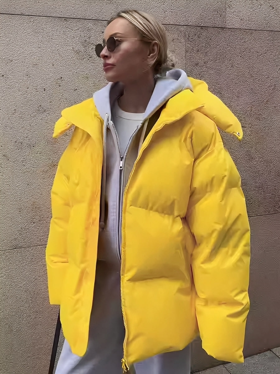 Street-wave Women's Cozy Puffer Jacket Warmth With Soft Insulation And Practical Pockets