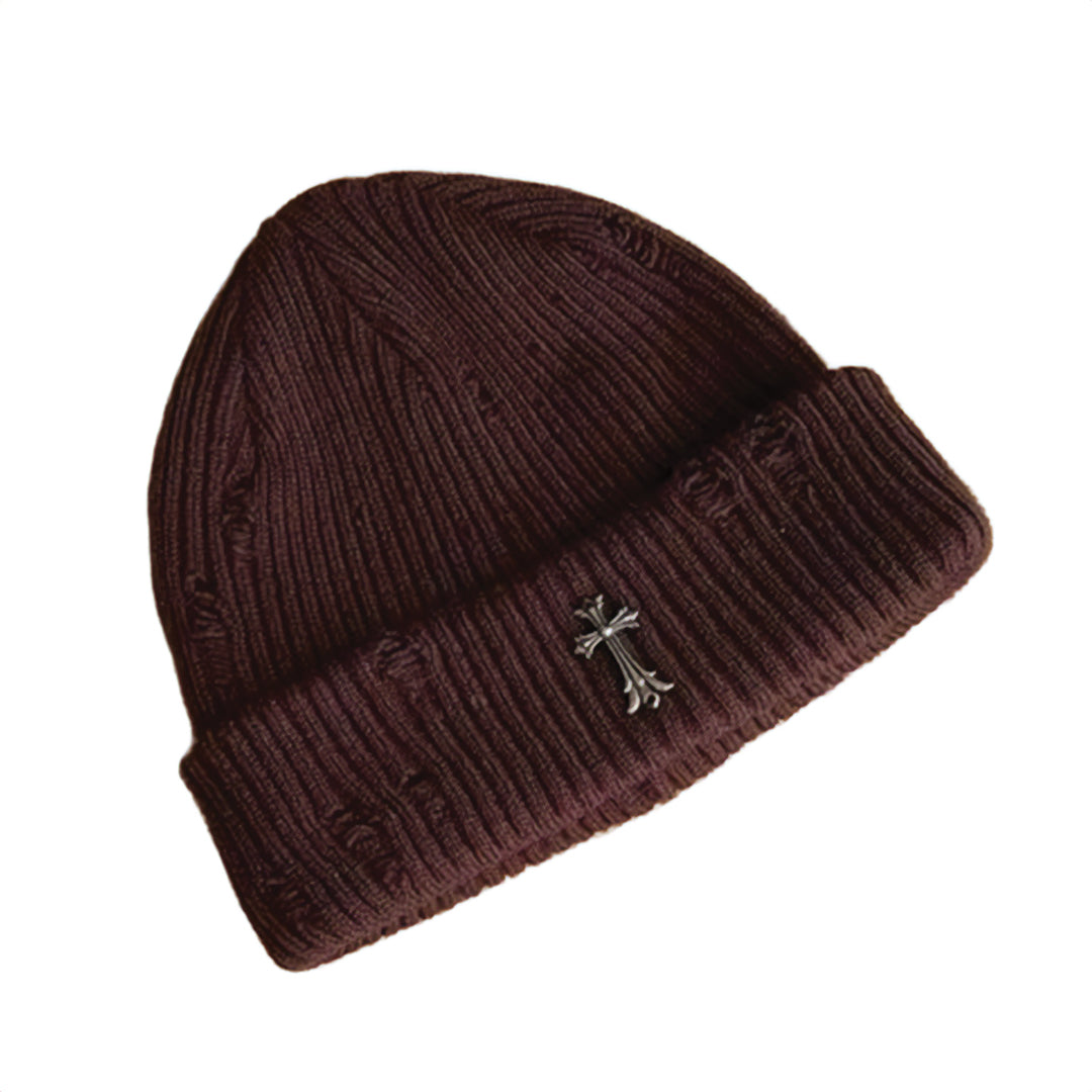 Iron Cross Ribbed Beanie