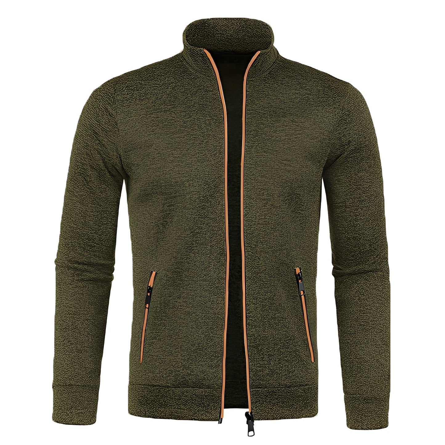 Street-wave Mens Zip Pocket Jacket Modern Knit Style With Secure Zippered Pockets
