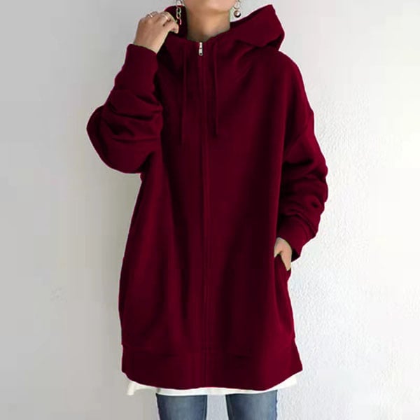 Street-Wave Alexia Hooded Zip Hoodie For Women Warm Cozy Winter Outerwear Stylish Durable Comfort