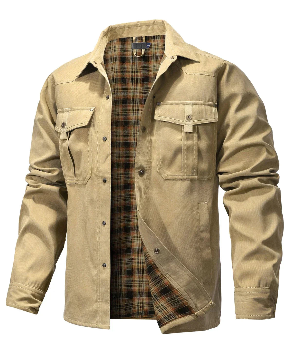 Street-wave Womens Cozy Warm Plaid Lined Winter Blouse Jacket For Cold Weather Comfort And Style