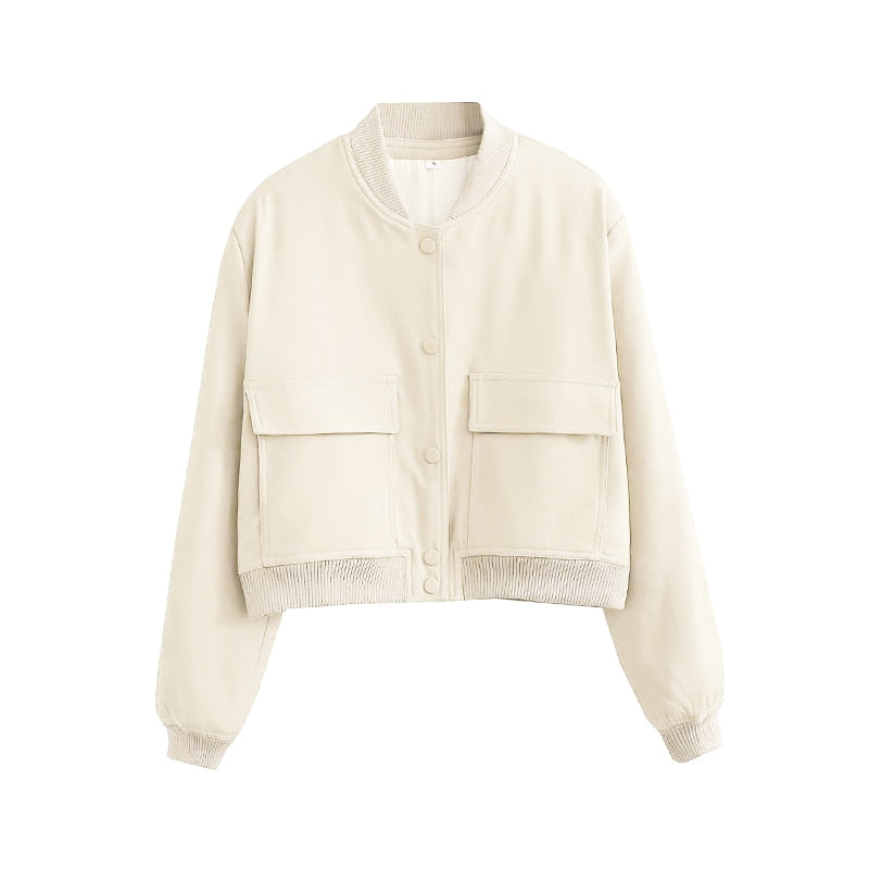 Avelena Bomber Jacket For Petite Women By Street-wave Cropped Modern Fit Urban Chic